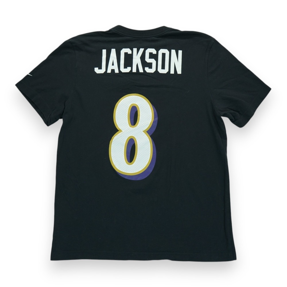 Lamar Jackson Baltimore Ravens The Nike Tee‎ Dri- Fit  Black T-Shirt  Large